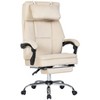 YOOCOZZ Big and Tall Ergonomic Office Chair with Footrest,Removable Headrest and Comfortable Frosted Velvet-Beige - 2 of 4