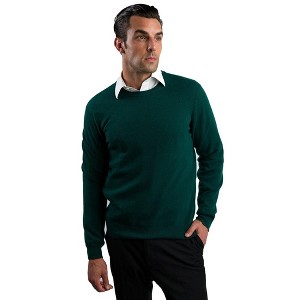JENNIE LIU Men's 100% Pure Cashmere Long Sleeve Pullover Crewneck Sweater - 1 of 4