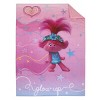 Trolls Show Up Glow Up Pink and Blue, Hearts and Stars 4 Piece Toddler Bed Set - 2 of 4
