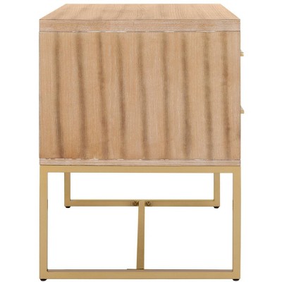 Estelle Rustic Oak 2-Drawer Transitional Nightstand