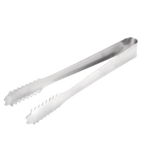 Unique Bargains Stainless Steel Mirror Finishing Versatile Mini Ice Tong Silver Tone 1 Pc - 1 of 3