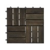 Aukfa 12x12" Interlocking Wood Deck Tiles - Waterproof Outdoor Flooring for Patio, Balcony, Pool - Easy DIY - 2 of 4