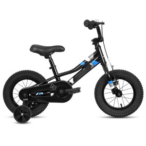 VisioGear Kids' Bike, Boys Girls Child Bicycles, With Removable Training Wheels Baby Toys, Black - 1 of 4