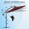 10ft Offset Patio Umbrella, Cantilever Umbrella with Easy Lift & Tilt Adjustment, 8 Ribs Sun umbrella UV Protection for Backyard, Pool, Garden - 4 of 4