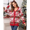 Whizmax Women's Ugly Christmas Sweater Open Front Caidigans Knitted Long Sleeve Sweaters Cardigan - 3 of 4