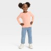 Toddler Girls' Long Sleeve Solid T-Shirt - Cat & Jack™ - 3 of 3