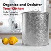 Amici Home Newport Collection Galvanized Metal Storage Canister, Food Safe - 2 of 4