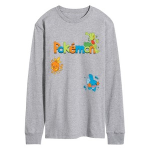 Men's - Pokémon - Treecko, Torchic, Mudkip Long Sleeve Graphic T-Shirt - 1 of 3