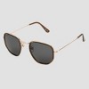 Women's Shiny Combo Round Sunglasses - Universal Thread™ Olive Green/Gold: Scratch-Resistant, UV Protection - 3 of 4