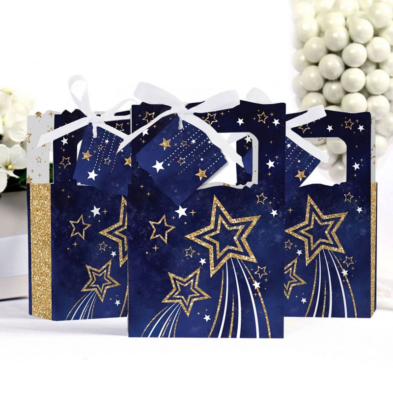 Big Dot of Happiness Starry Skies - Gold Celestial Party Favor Boxes - Set of 12, 3 of 7