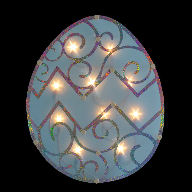 Northlight Lighted Easter Egg Window Silhouette - 12" - Blue, 2 of 5
