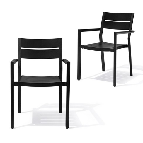 Crestlive Products Outdoor Modern Dining Chairs Aluminum Stackable Set of 2 - image 1 of 4