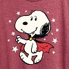 Women's - Peanuts - Snoopy Vampire Stars Glow In The Dark Short Sleeve Graphic T-Shirt - 2 of 4