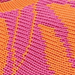 paradise pink/orange leaf print