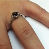 Pompeii3 1 1/4ct Black & White Diamond Engagement Ring 14K White Gold - 4 of 4