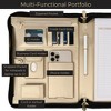 Blu Monaco Professional Padfolio for Women – Vegan Leather Portfolio Organizer with Gold Accents, Available in Multiple Colors and Closure Styles - 2 of 4