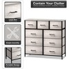 Sorbus Dresser with 9 Drawers - Furniture Storage Chest Tower Unit for Bedroom, Closet, etc - Steel Frame, Wood Top, Fabric Bins - 4 of 4