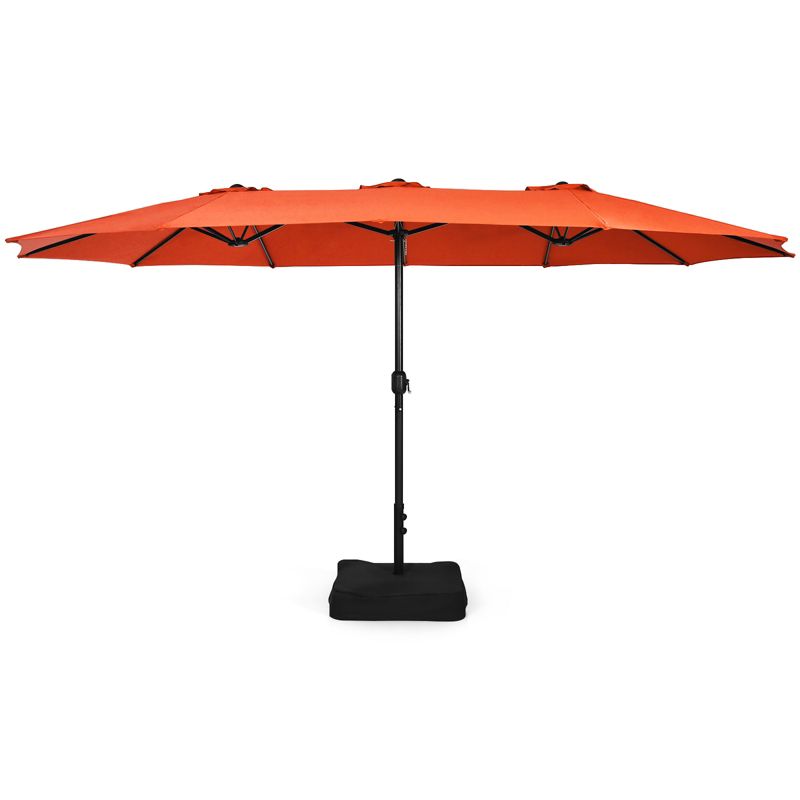 Tangkula 15FT Double-Sided Twin Patio Umbrella with Base Extra-Large Market Umbrella for Outdoor, 1 of 9