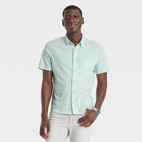 Men's Standard Fit Short Sleeve Button-Down Shirt - Goodfellow & Co™ - image 1 of 3