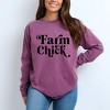 Simply Sage Market Women's Farm Chick Long Sleeve Garment Dyed Tee - 2 of 4