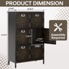 Mlezan Metal Locker: Lockable Cabinet with Doors and Shelves for Home, Office, Gym, or School. Ideal for Storage, Files, and Coat Organization. - 3 of 4