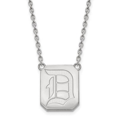 Black Bow Jewelry 14k White Gold Duquesne Dukes NCAA Necklace 18 Inch