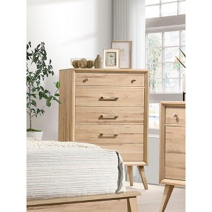 NicBex Mid-Century Modern 2/5/6 Drawer Dresser,Wood Chest of Drawers with Metal Handles for Bedroom,Living Room,Entryway,Oak - 1 of 4