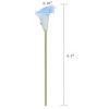 Duovlo 20pcs Calla Lily Bridal Wedding Bouquet Lataex Real Touch Artificial Flower Home Party Decor (Light Blue) - 2 of 4