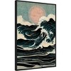 23" x 33" Wild Waves by Treechild Framed Canvas Wall Art Print - Amanti Art: Modern Style, Watercolor Lithograph, Polystyrene Frame - 2 of 4