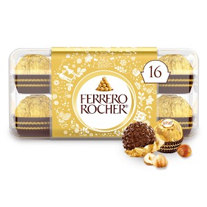 Ferrero Rocher Christmas Chocolate Gift Box - 7oz/16ct - 1 of 4