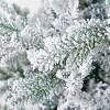 SEVOBAL 7FT Artificial Christmas Tree Unlit Snow Flocked Design Xmas Tree Full Appearance Snowy Easy Assembly Metal Stand, White, 47.2"*47.2"*82.6" - 4 of 4