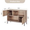 Entryway Table with Storage, Farmhouse Sideboard Buffet Cabinet with Storage Shelves and Metal Legs, Wood Sofa Table Accent Cabinet - 3 of 4