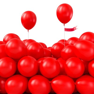 PartyWoo Balloons Red Matte Small Mini 5 Inch 50 pcs