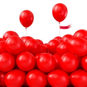 PartyWoo Balloons Red Matte Small Mini 5 Inch 50 pcs - 1 of 4