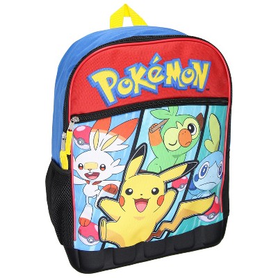 Pokemon Backpack Sublimated Character Laptop School Travel Backpack  Multicoloured