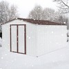 NicBex 10x12Ft Metal Garden Sheds, Outdoor Storage Sheds, Gazebos with a Practical Pent Roof, Carports for Garden, Patios, Lawns - 3 of 4