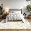 Indoor Modern Plant Bird Pattern Area Rug for Living Room Low Pile Non Slip Carpet for Bedroom Decor Washable Rug for Bathroom - 4 of 4