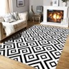 Washable Printed Rug Non Slip Low Pile Rug Soft Throw Floor Cover Foldable Indoor Carpet for Living Room Bedroom Playroom - 2 of 4