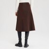 Women's Faux Leather Fit & Flare Midi A-Line Skirt - A New Day™ Black - 2 of 4