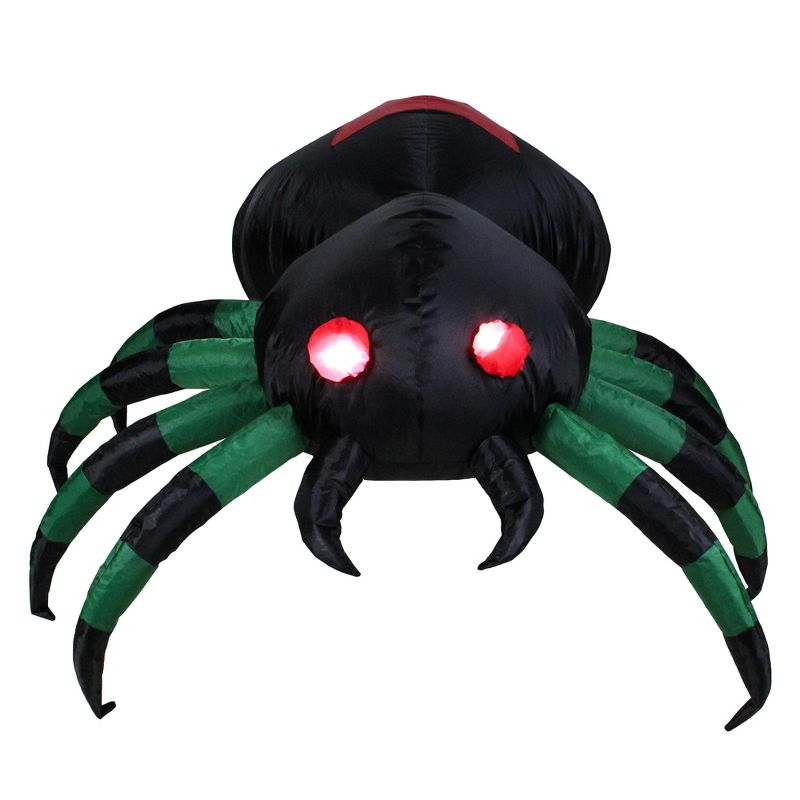 Northlight 3.5' Lighted Inflatable Halloween Spider Outdoor Yard Decoration, 1 of 4