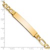 Black Bow Jewelry 14k Yellow Gold Solid Figaro I.D. Bracelet with Lobster Clasp - 7 Inch - 3 of 4