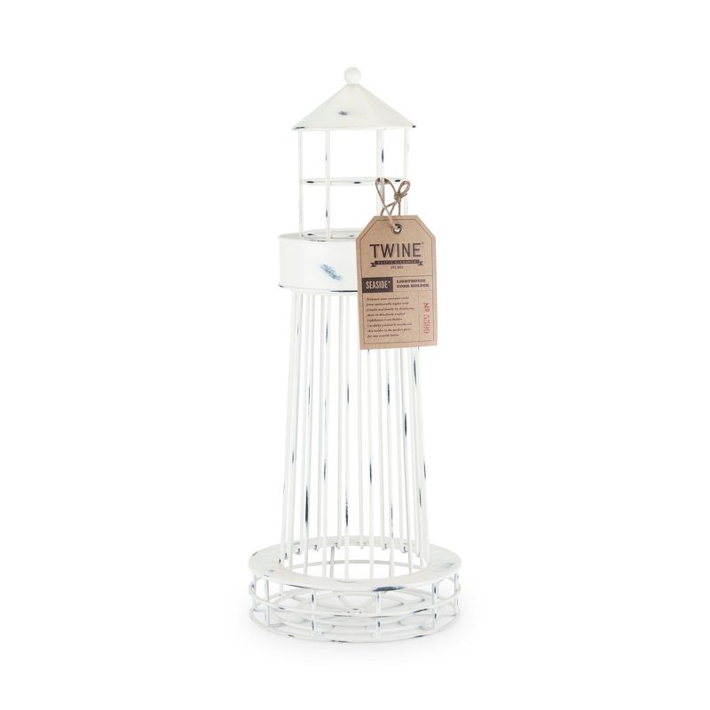 Twine 5599 Lighthouse Wine Cork Holder and Farmhouse Home Decor Kitchen Accessory, Set of 1, White, 5 of 9