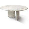 TOAOTBNBO Round Coffee Table with Semi-polished Surface, Wood Center Tables without Flaws, Minimalist Coffee Tables for Living Room, Light Natural - 2 of 4