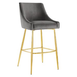 Modway Discern Performance Velvet Bar Stool - 1 of 4