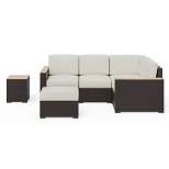 Palm Springs 3pc Outdoor Set with Sectional, Ottoman & Side Table - Home Styles