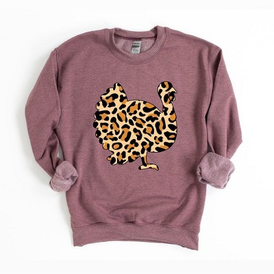 Simply Sage Market Women's Graphic Sweatshirt Leopard Turkey