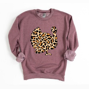 Simply Sage Market Women's Graphic Sweatshirt Leopard Turkey - 1 of 4