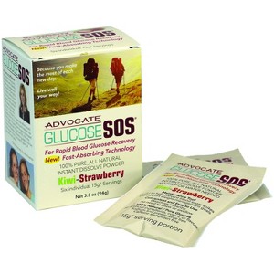 Glucose SOS Rapid Glucose Recovery Powder, Kiwi Strawberry Flavor, 3.3 ...