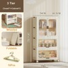 Foldable Wardrobe Closet, Stackable Plastic Wardrobe with 1 Closet & 2 Storage Cabinets,Storage Cabinet for Living Room Bedroom Dormitory, Waterproof - 2 of 4
