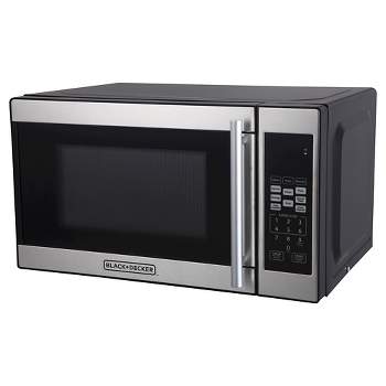 Black + Decker - 0.9 Cu. ft. Professional Countertop 900W Stainless Steel Microwave Oven